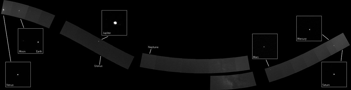 MESSENGER's family portrait of the planets, taken from approximately the orbit of Mercury in 2010