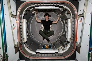 Expedition 70 Flight Engineer and NASA astronaut Loral O'Hara is photographed inside the NanoRacks Bishop airlock. Bishop can be uninstalled from its home on the Tranquility module for portable operations. It can also be used to stow cargo and extract or install payloads.