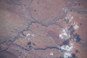 Chinle Creek flows from Utah and splits into Walker Creek in Arizona northeast of Monument Vallery in Navajo Nation. The International Space Station was orbiting 264 miles above the southwestern United States in this photograph from Expedition 70 Flight Engineer Jasmin Moghbeli of NASA.