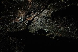 The nightime urban lights of the New York/New Jersey metropolitan area were photographed by Expedition 70 Flight Engineer Jasmin Moghbeli of NASA as the International Space Station orbited 263 miles above the Empire State.