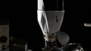 The SpaceX Dragon cargo spacecraft, on NASA's 30th Commercial Resupply Services (CRS-30) mission, is pictured docked to the space-facing port on the International Space Station's Harmony module.