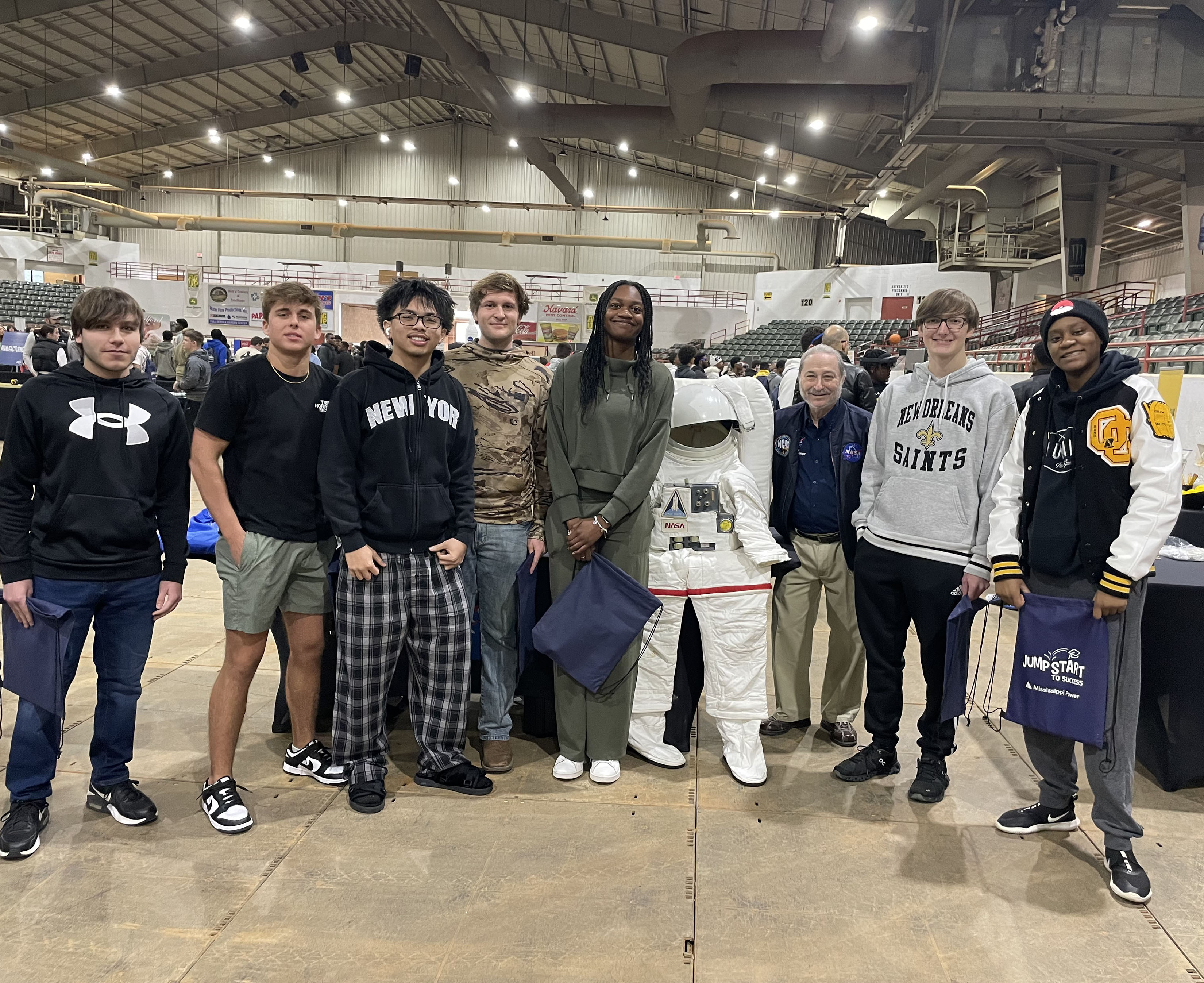 a group of students at the Jumpstart to Success event pose for the camera