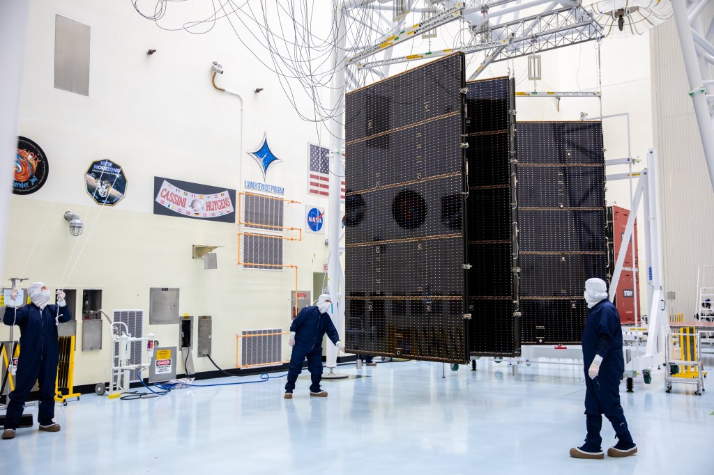 NASA’s Europa Clipper Solar Arrays Successfully Deploy at Kennedy Space Center 