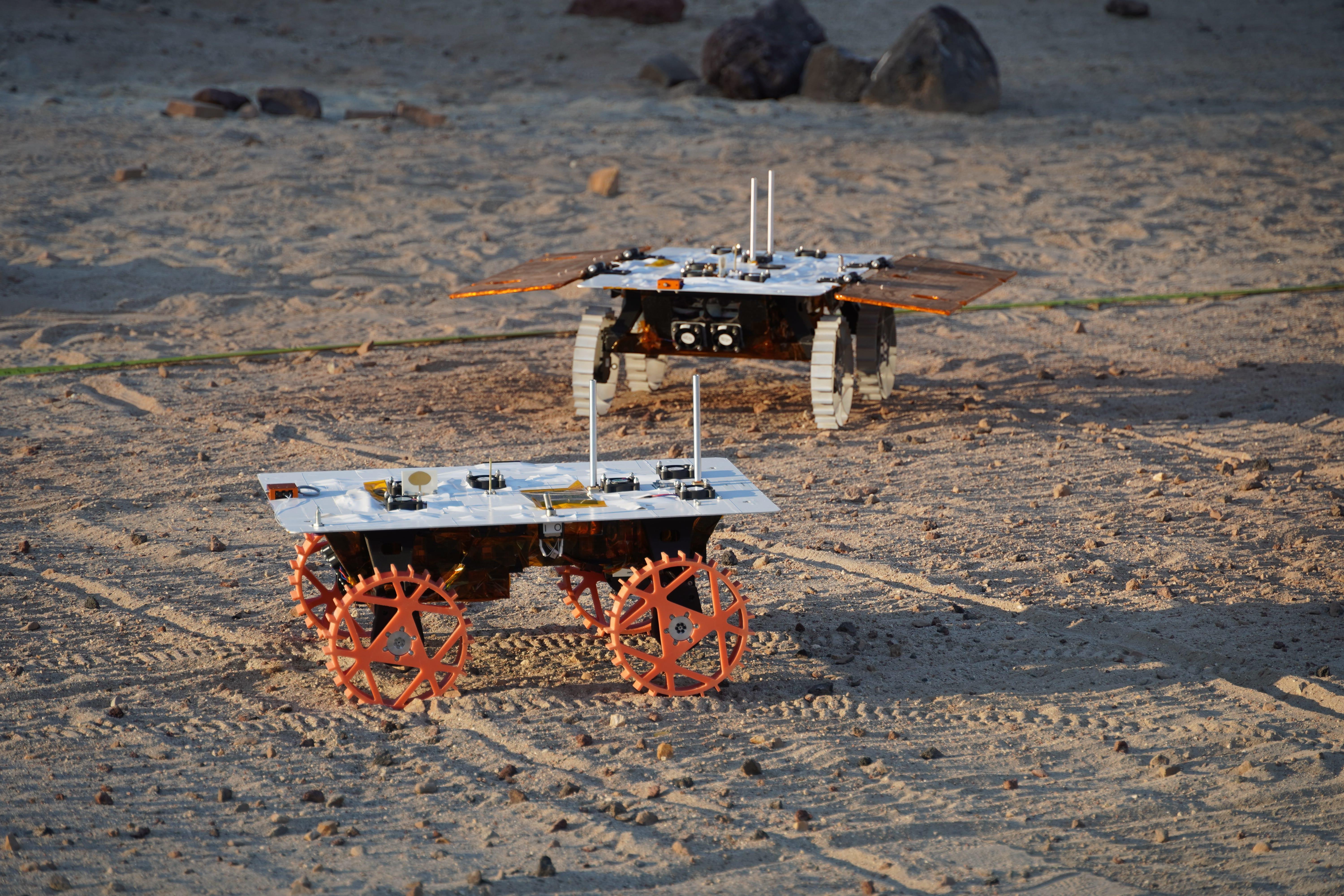 CADRE Rovers’ Test Drive in the Mars Yard
