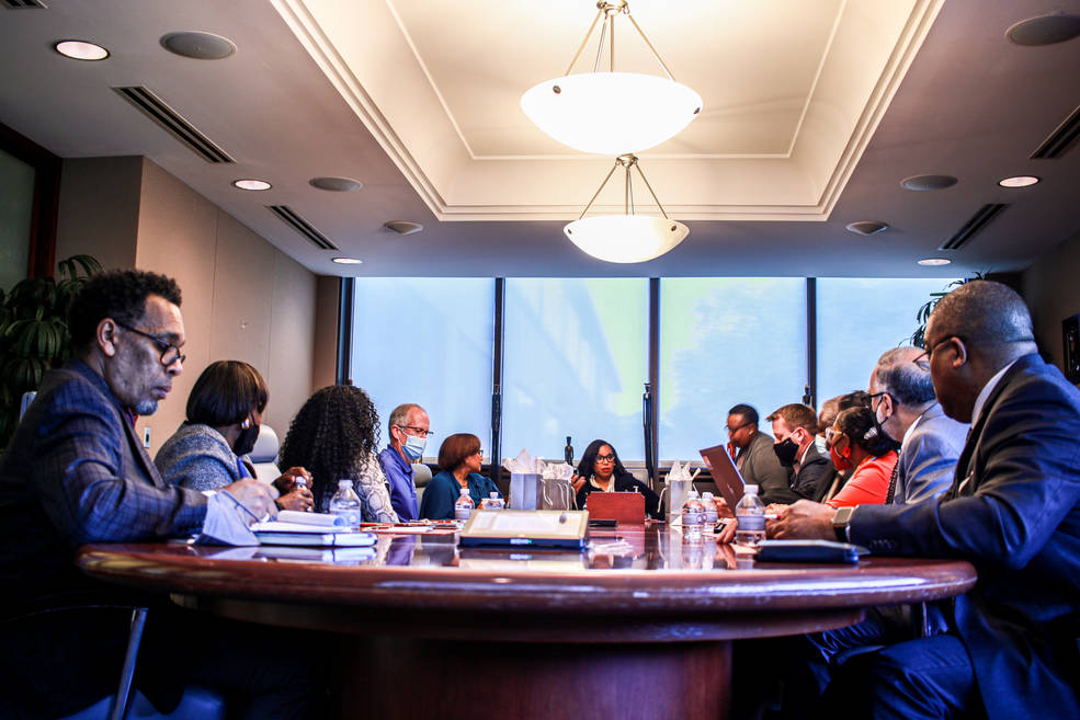 Vanessa Wyche visiting Texas Southern University President