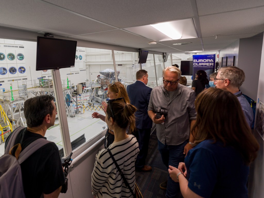 The viewing gallery above High Bay 1 in JPL’s historic Spacecraft Assembly Facility