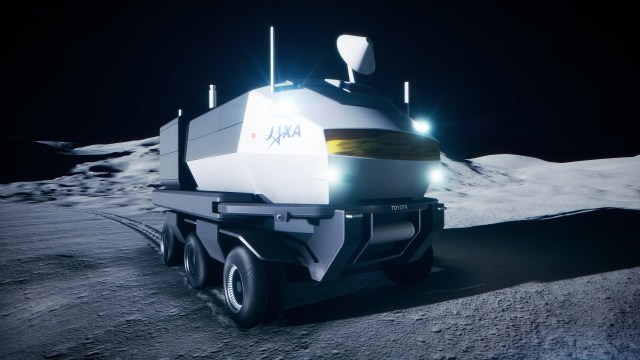 A concept image of JAXA's (Japan Aerospace Exploration Agency) pressurized rover, on the surface of the Moon.