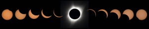 This composite image of eleven pictures shows the progression of a total solar eclipse at Madras High School in Madras, Oregon on Monday, August 21, 2017. A total solar eclipse swept across a narrow portion of the contiguous United States from Lincoln Beach, Oregon to Charleston, South Carolina. A partial solar eclipse was visible across the entire North American continent along with parts of South America, Africa, and Europe. Photo Credit: (NASA/Aubrey Gemignani)
