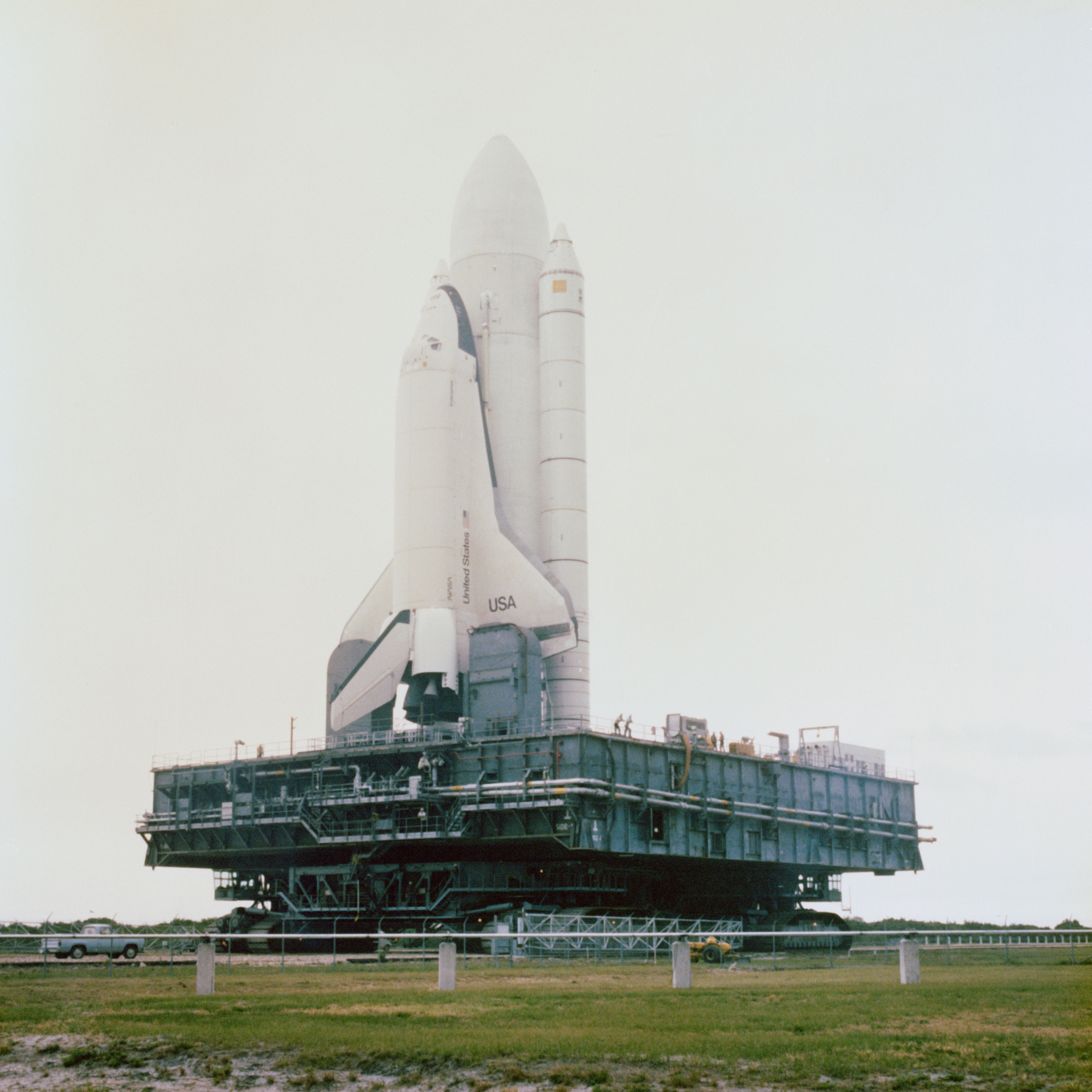 Enterprise on its Mobile Launch Platform during the rollout to the pad