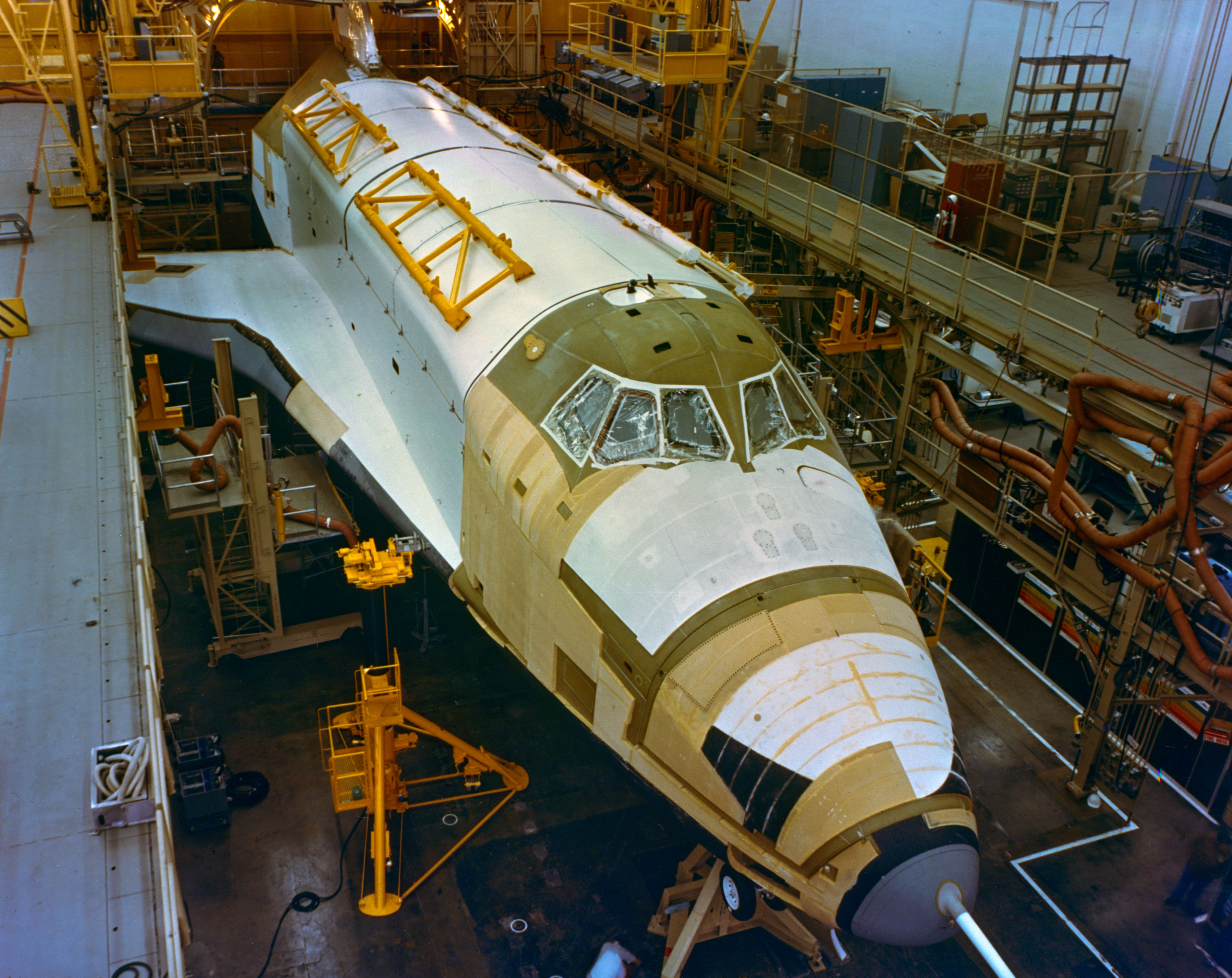 Enterprise under construction in 1976