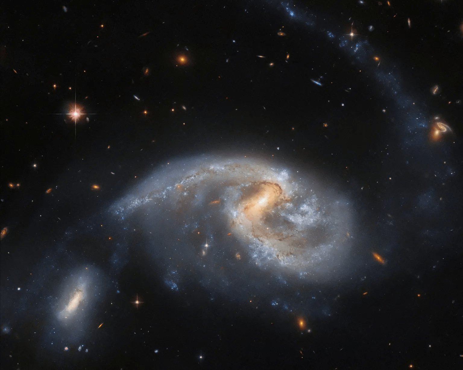 This NASA/ESA Hubble Space Telescope image features Arp 72.