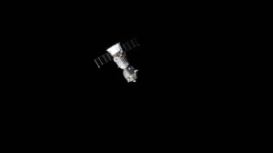The Soyuz MS-24 spacecraft is pictured departing the vicinity of the International Space Station after undocking moments earlier from the Rassvet module. Aboard the Soyuz crew ship for the ride back to Earth were NASA astronaut Loral O'Hara, Roscosmos cosmonaut Oleg Novitskiy, and Belarus spaceflight participant Marina Vasilevskaya.