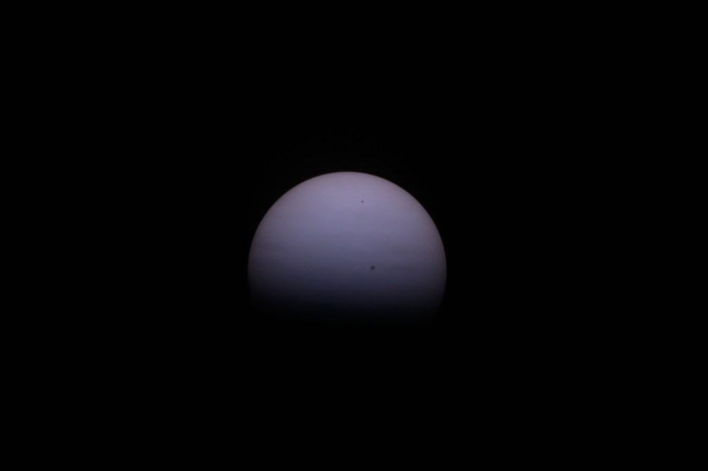 iss071e001438 April 8 2024 During the 2024 solar eclipse four NASA astronauts and three Roscosmos cosmonauts had the opportunity to view the celestial event from the unique vantage point of the International Space Station Pictured here by NASA astronaut Matthew Dominick is the Sun as the orbital complex orbited 257 miles off the west coast of Mexico