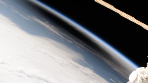 iss071e002694 (April 8, 2024) -- Orbiting 260 miles above the Northeastern coast of the United States, the Expedition 71 crew experienced the 2024 solar eclipse from space. Pictured here is the umbra, or the Moon's shadow, passing over Earth. Aboard the International Space Station to witness the celestial event was NASA astronauts Matthew Dominick, Michael Barratt, Jeanette Epps, and Tracy Dyson, as well as cosmonauts Oleg Kononenko, Nikolai Chub, and Alexander Grebenkin.