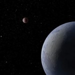 Illustration of a newly discovered super-Earth, LP 890-9 c, foreground, n' its sista hood, LP 890-9 b, orbitin a red-dwarf star some 98 light-years away from Earth.