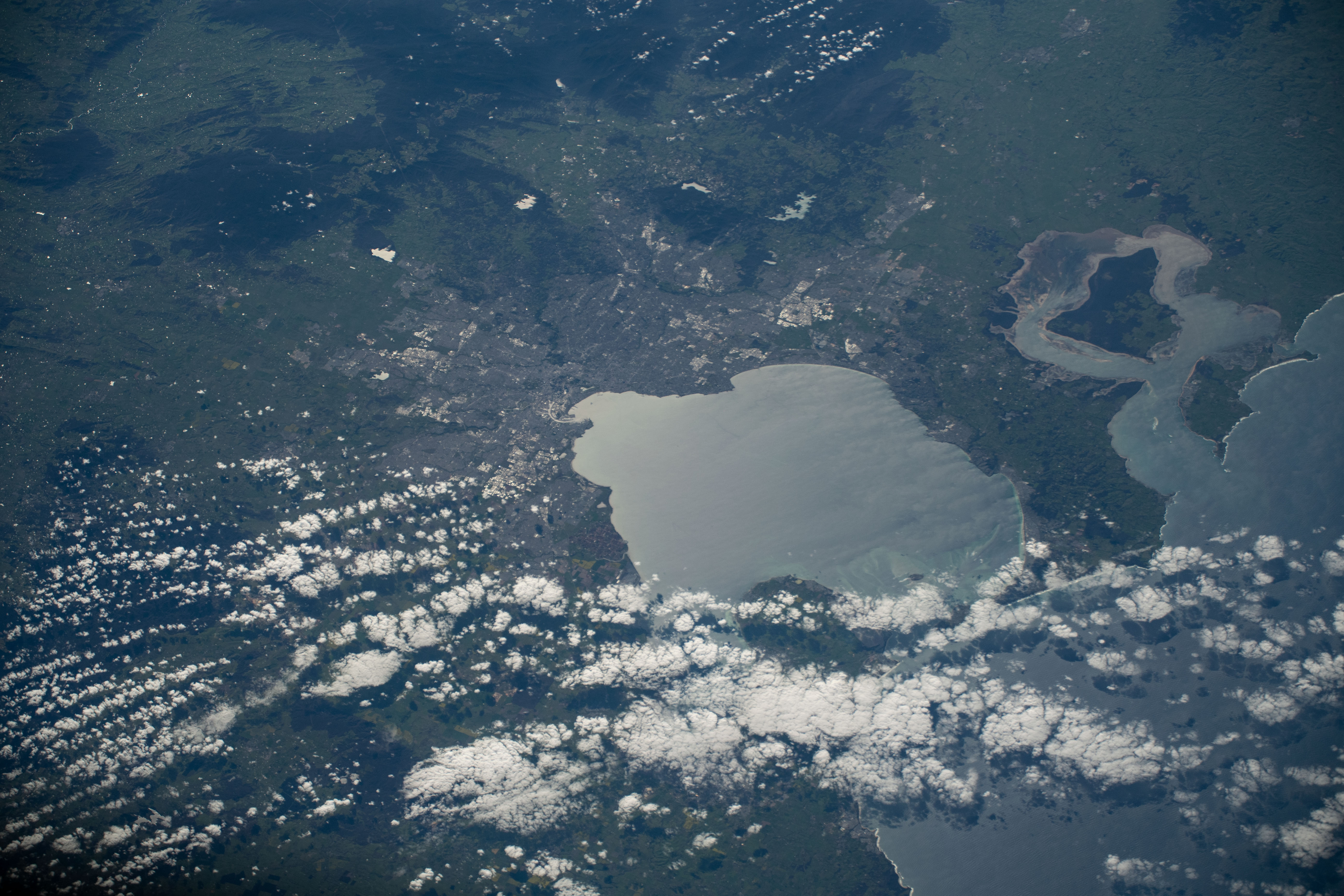 iss060e071409 (Sept. 16, 2019) --- Melbourne, Australia on Port Philip Bay is pictured from the International Space Station as the orbital complex flew 270 miles above the Great Australian Bight.
