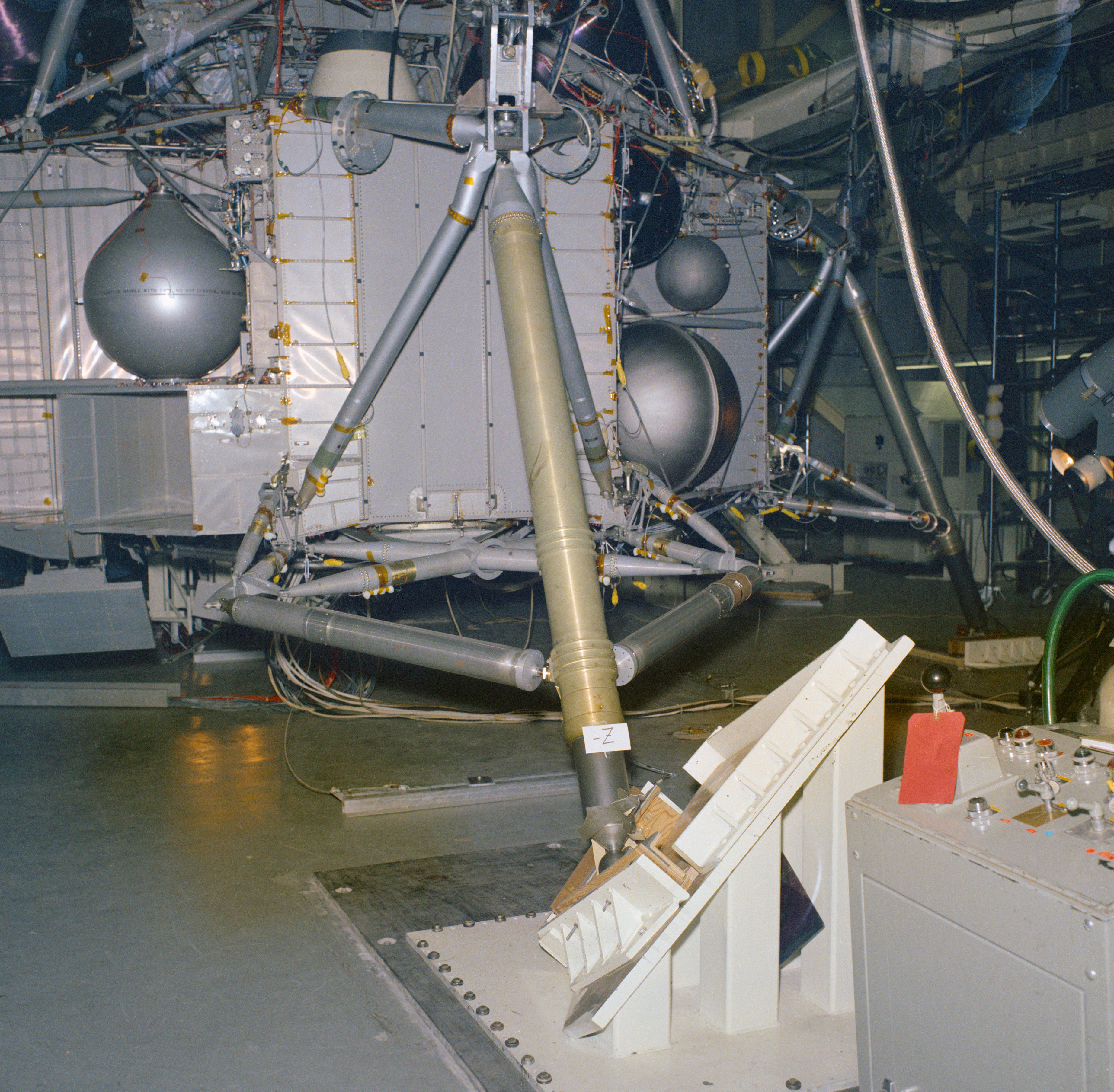 One of the three Lunar Module-2 drop tests conducted during the first week of April