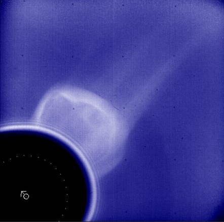 Solar Max image of a solar coronal mass ejection event on May 4, 1986