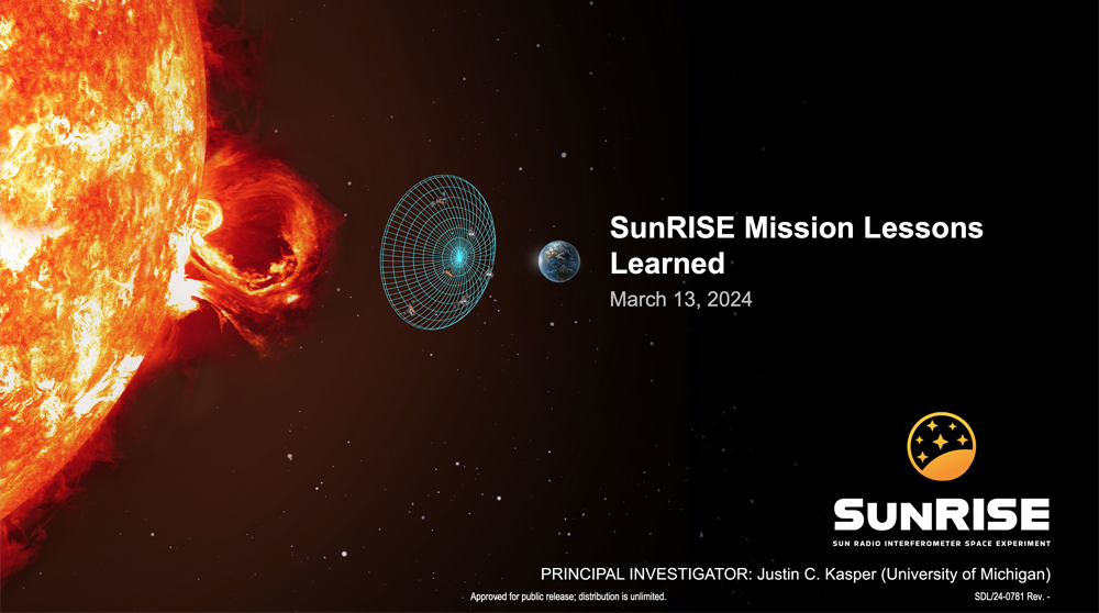 SunRISE presentation - cover slide