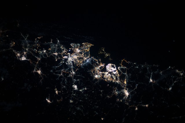 iss060e060238 (Sept. 12, 2019) --- This nighttime view shows the port city of Xiamen on China's southeast coast as the International Space Station orbited 255 miles above the South China Sea.