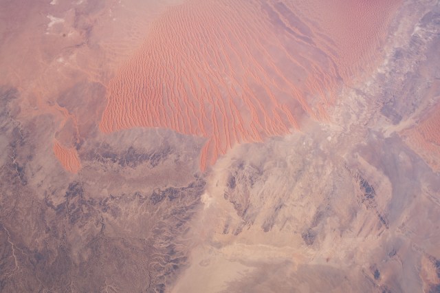 iss060e014847 (July 26, 2019) --- A portion of the Sahara desert in Algeria is pictured as the International Space Station orbited 260 miles above north Africa.