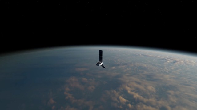 This artist’s concept depicts one of two PREFIRE CubeSats in orbit around Earth. The NASA mission will measure the amount of far-infrared radiation the planet’s polar regions shed to space – information that’s key to understanding Earth’s energy balance.
