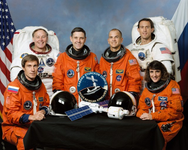 Joint NASA-Roscosmos crew of STS-88, the first space station assembly mission