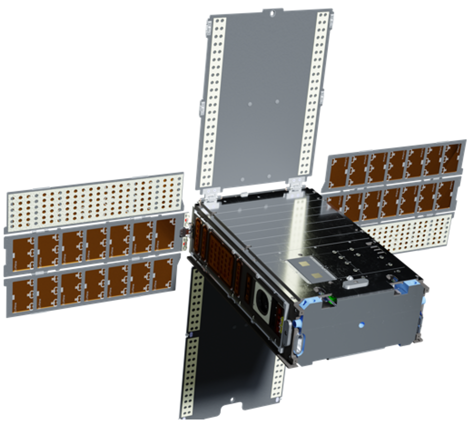 Engineering drawing of the Biosentinel cubesat hardware