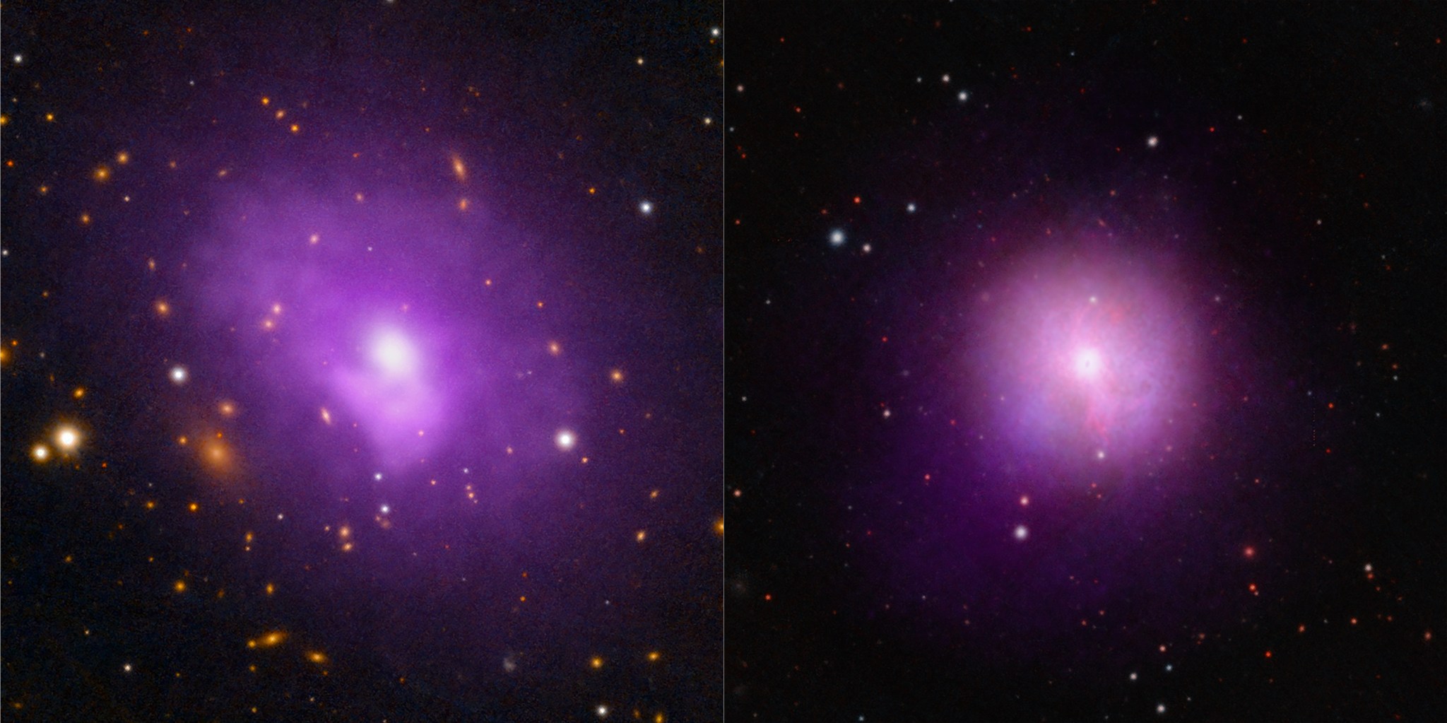 Wide Field Views of Abell 478 [Left] and NGC 5044 [Right].