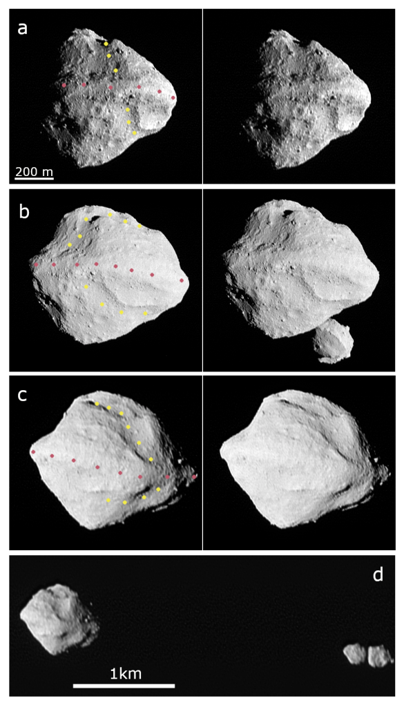 Images of asteroid Dinkinesh and its satellite Selam from NASA's Lucy spacecraft.