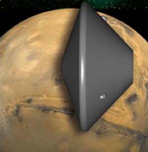 Artist concept of thermal protection systems and low-density resin impregnated ceramics on a reentry capsule.