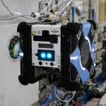 iss071e046284 (May 1, 2024) -- One of the International Space Station's free-flying robots, Astrobee, was pictured by NASA astronaut and Expedition 71 Flight Engineer Tracy C. Dyson during a Zero Robotics tech demonstration. Zero Robotics allows students on Earth to write software to control the robots and observe their performance inside the orbiting laboratory.