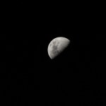 The First Quarter Moon is pictured from the International Space Station as it orbited 255 miles above the Pacific Ocean.