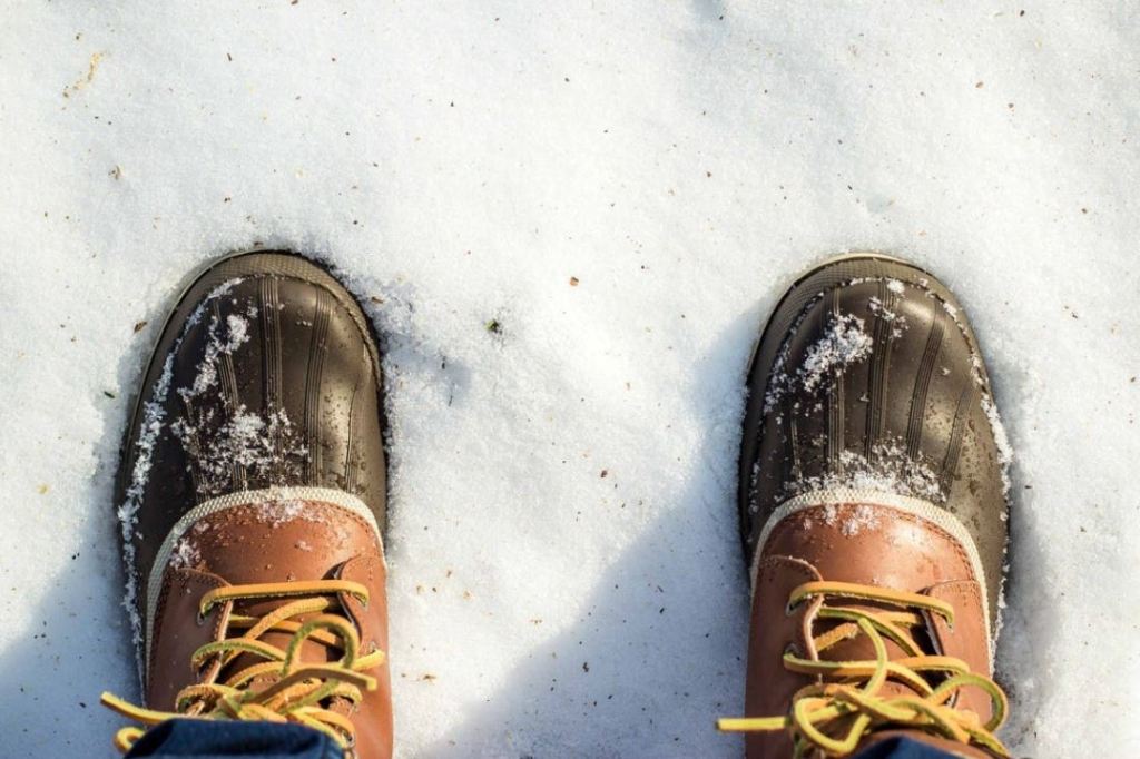 Boots in the snow