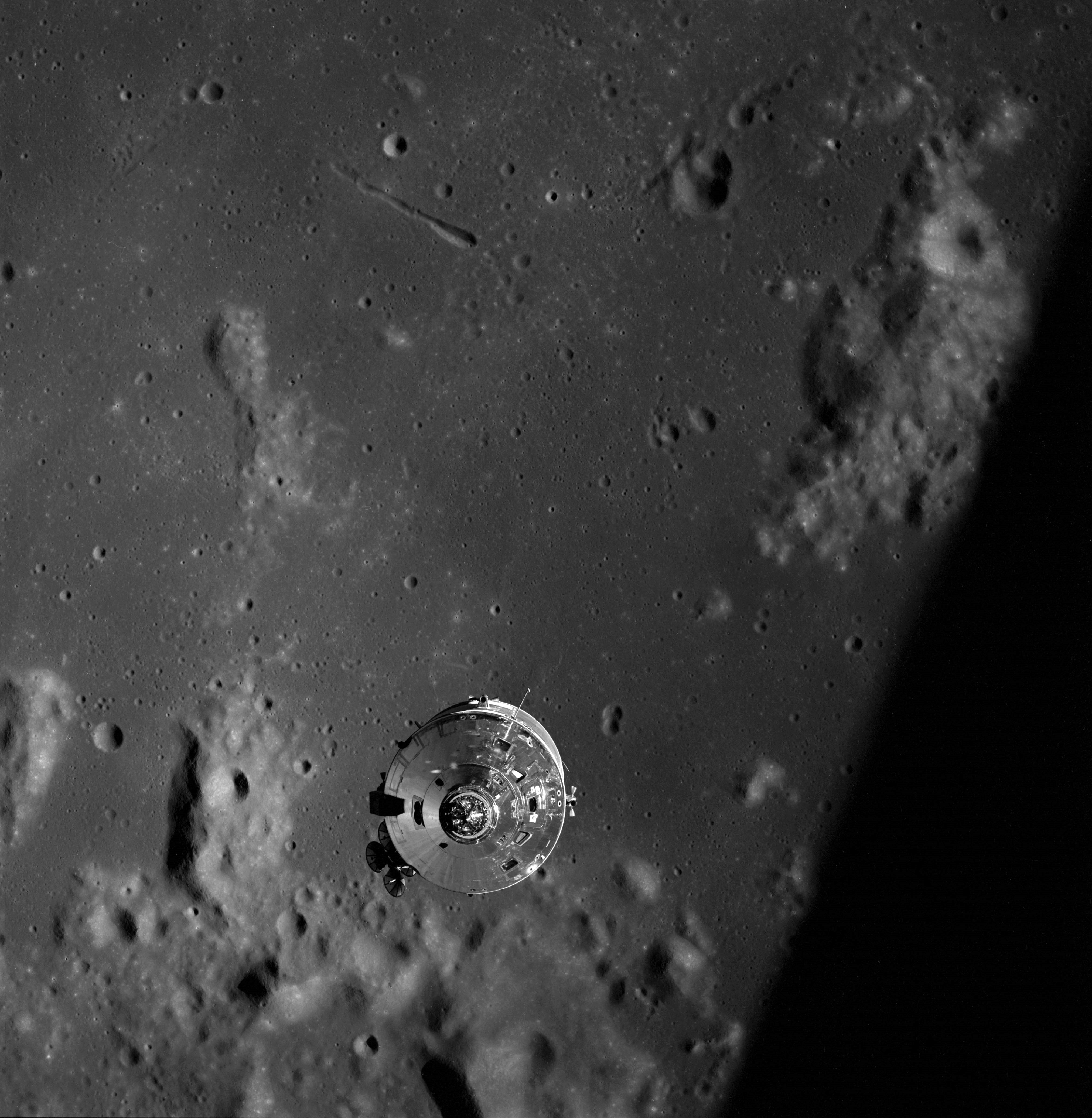 Charlie Brown seen from Snoopy after undocking