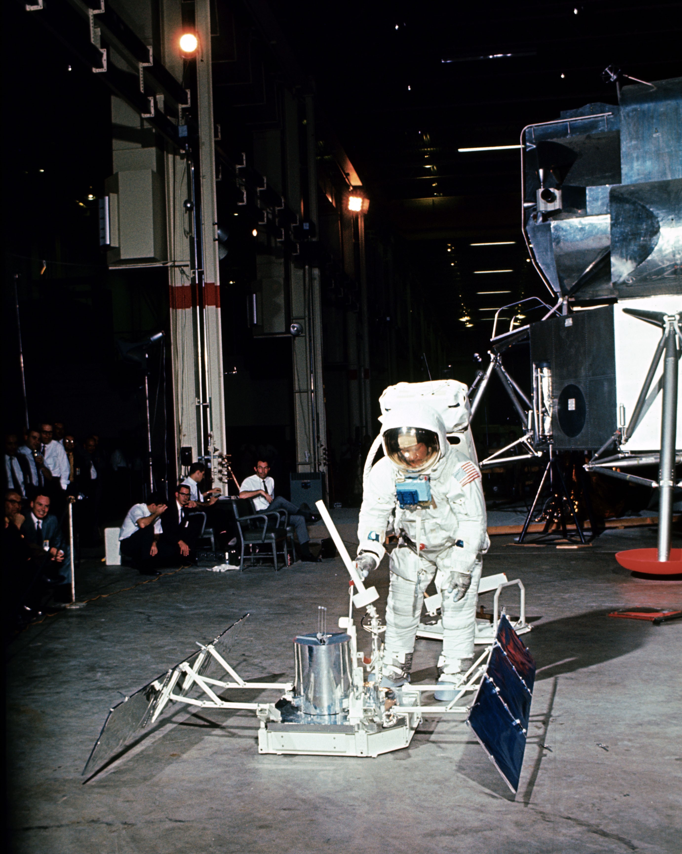 Neil A. Armstrong deploys the Passive Seismic Experiment Package