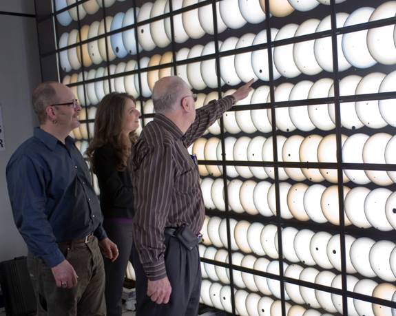 Jon Jenkins, Natalie Batalha and Bill Borucki discuss Kepler data on the hyperwall.