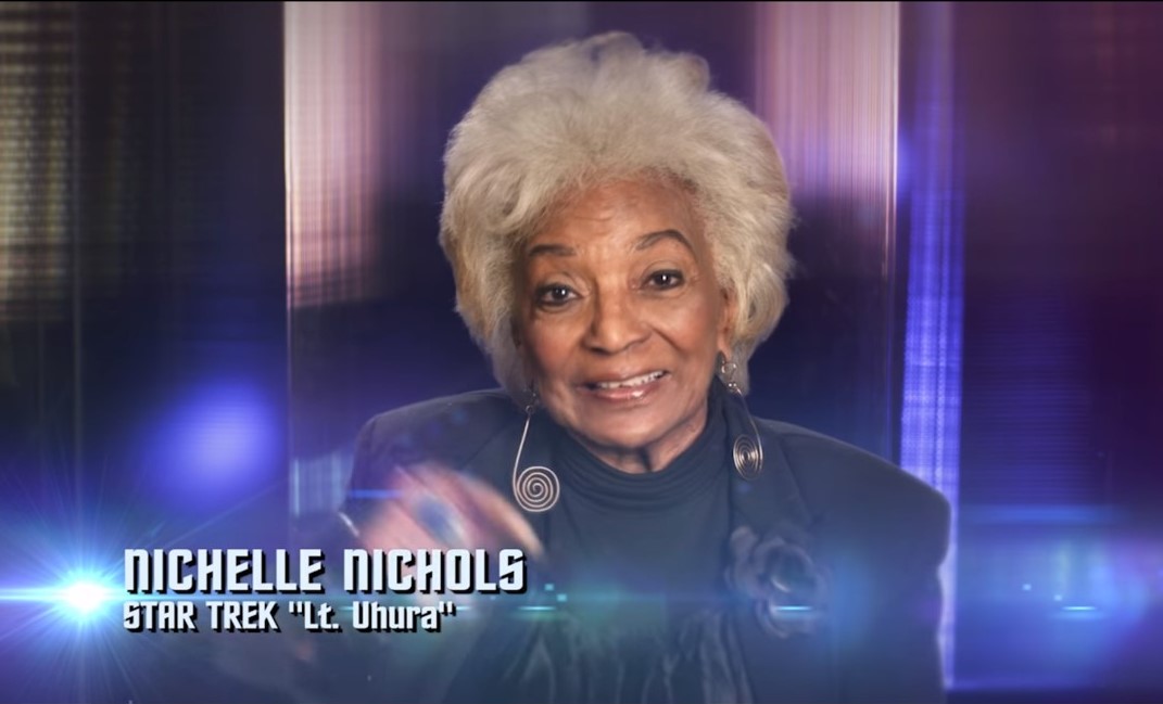 Actress Nichelle Nichols appearing in the documentary “NASA on the Edge of Forever: Science in Space.”