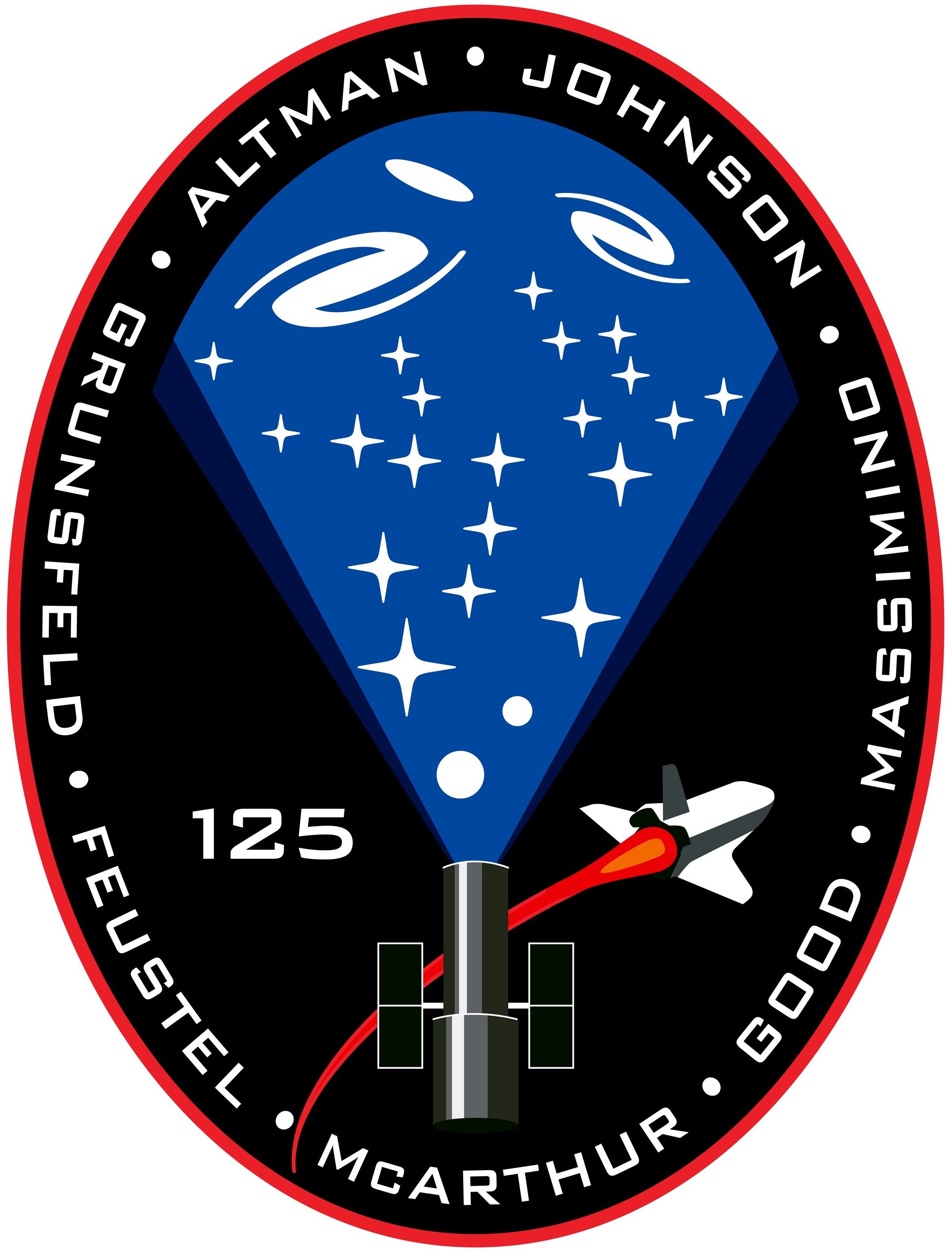 The STS-125 crew patch