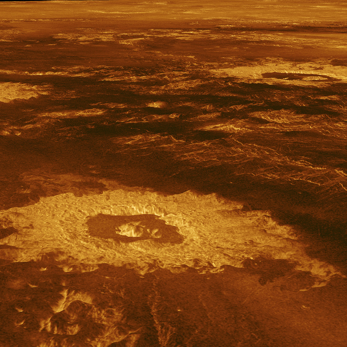 Three impact craters in Venus' Lavinia Planitia