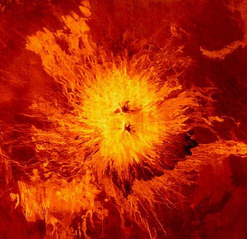 NASA Space Technology Volcano Sapas Mons