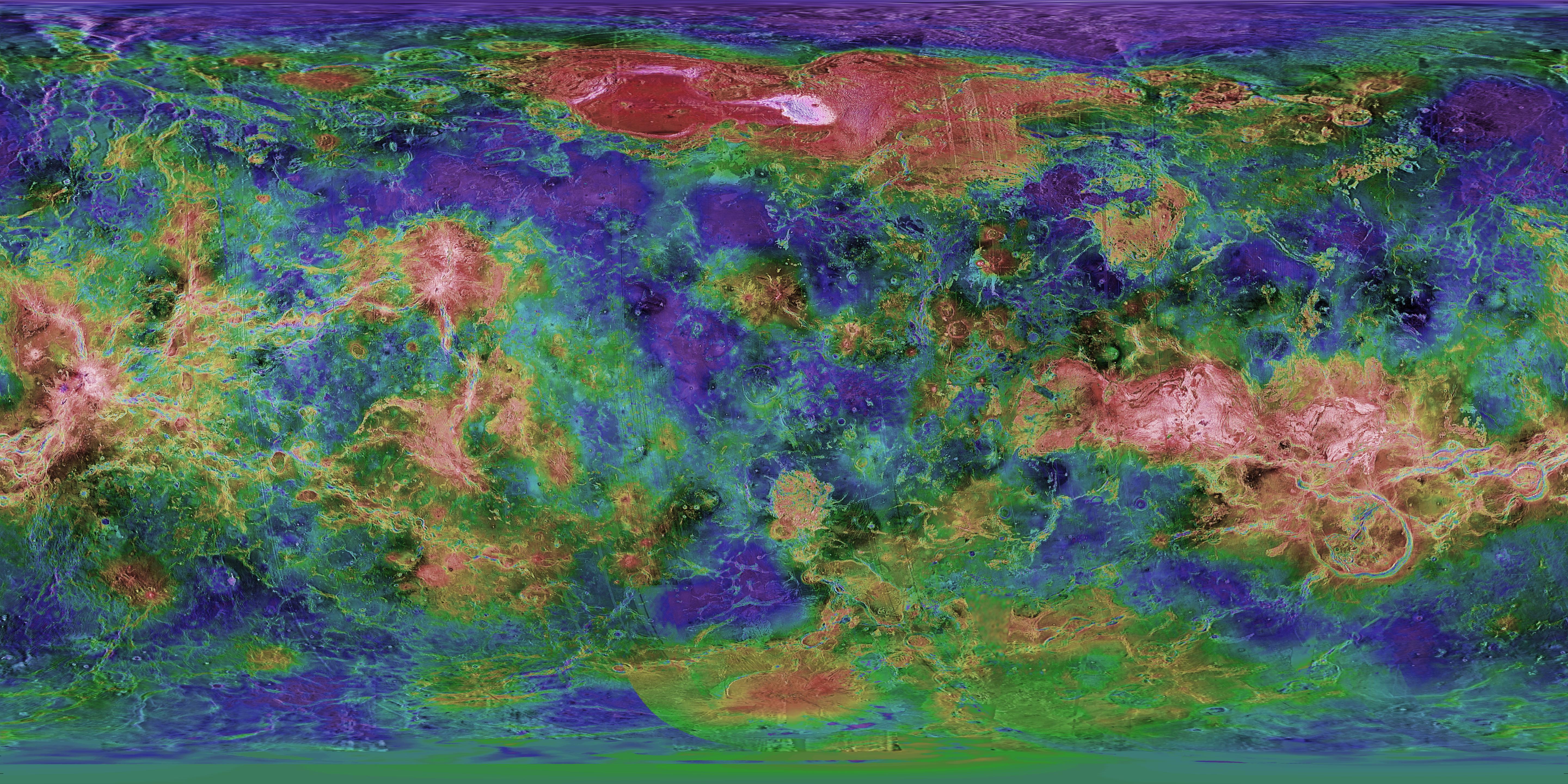 A topographic map of Venus based on Magellan radar data