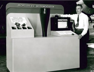 Man with exhibit.