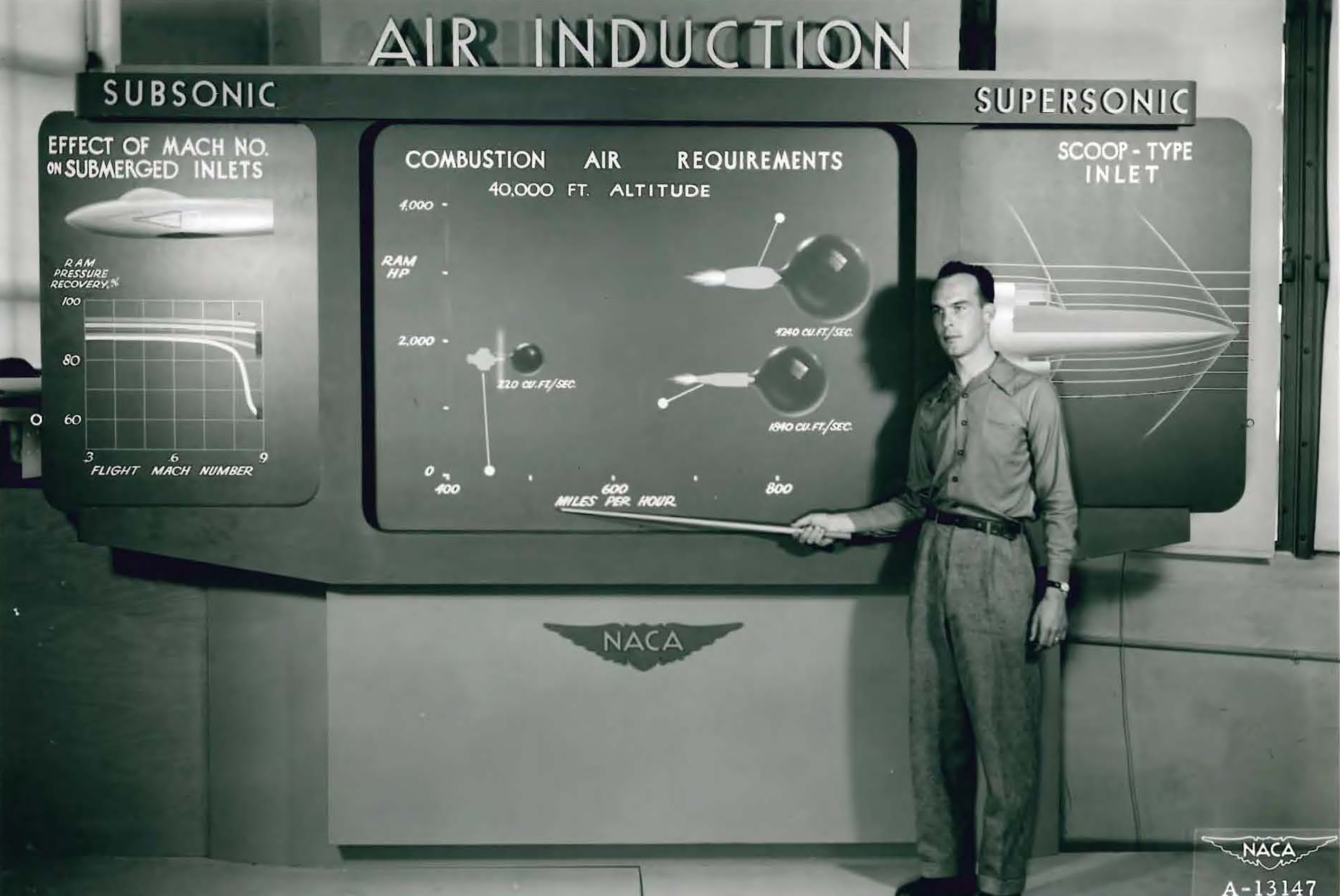 Man standing at exhibit.