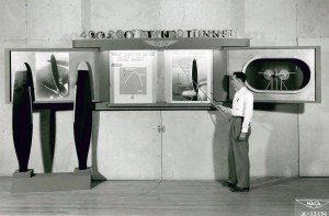Man with exhibit.