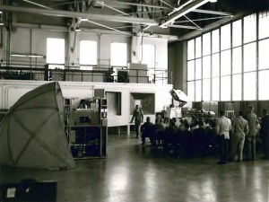 Group in hangar.