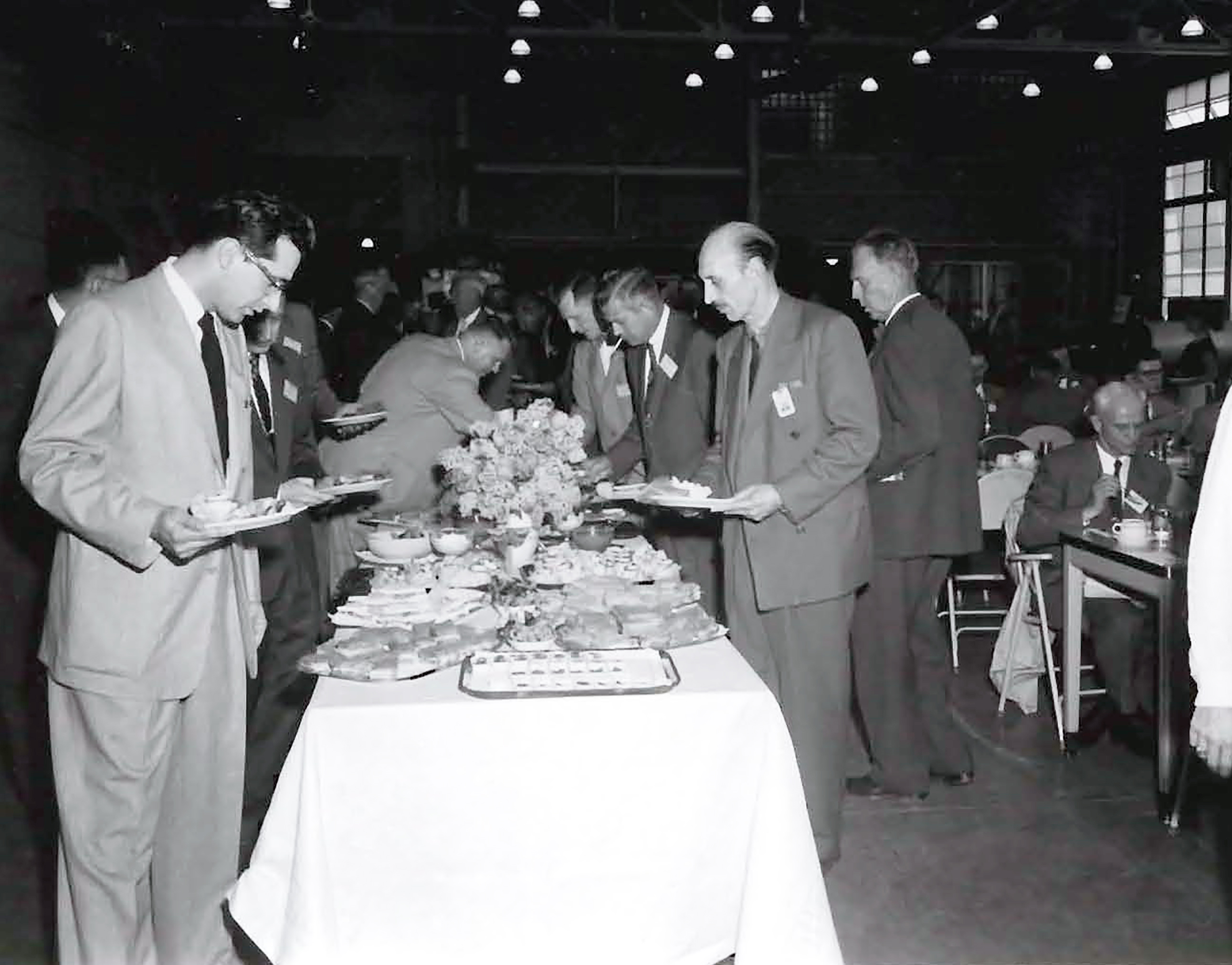 Group at buffet.