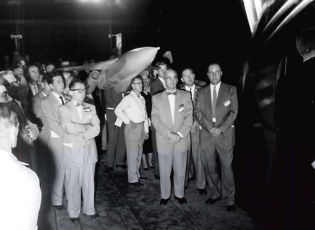 Group in tunnel test section.
