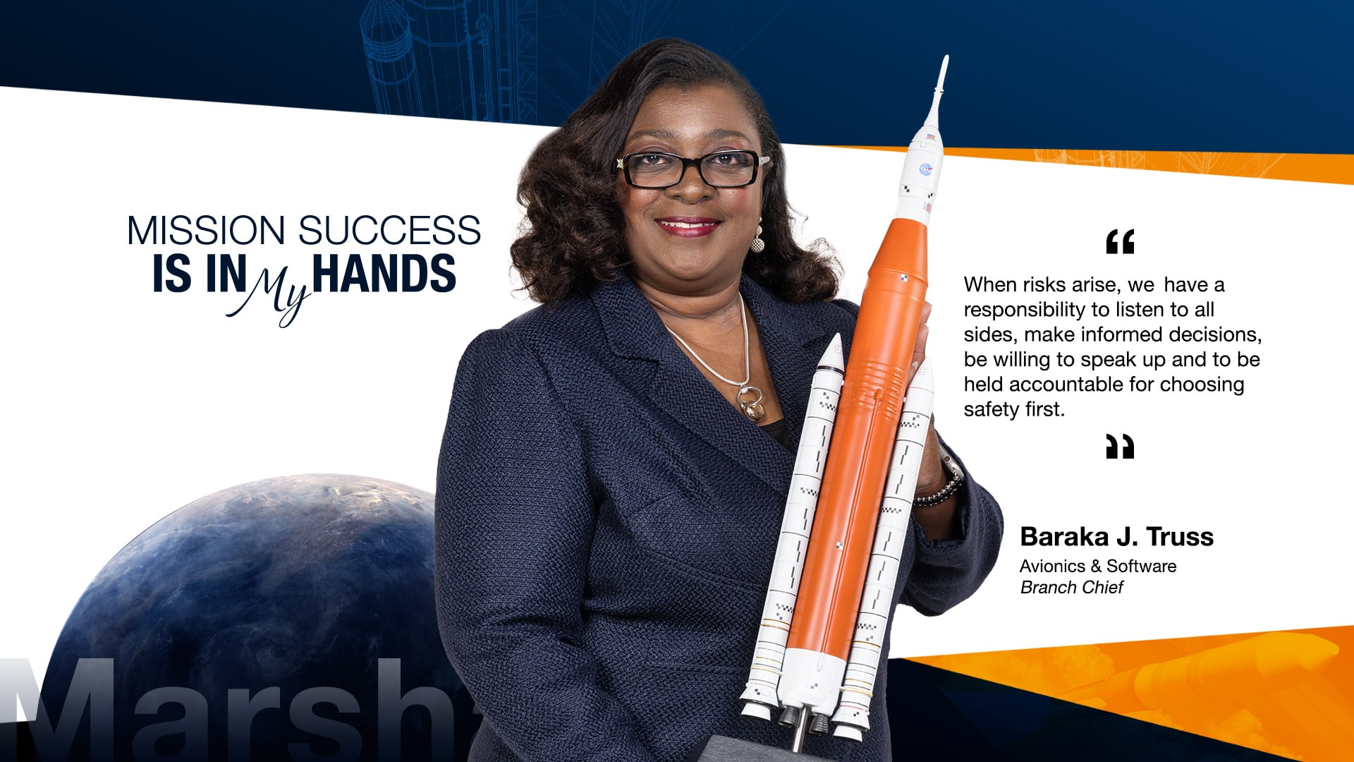 Baraka Truss is the Avionics and Software Branch chief at NASA’s Marshall Space Flight Center.
