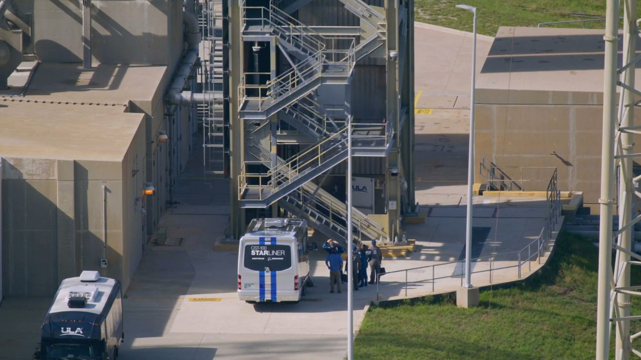 NASA’s Boeing Crew Flight Test astronauts Butch Wilmore and Suni Williams arrive Space Launch Complex-41 at Cape Canaveral Space Force Station in Florida ahead of liftoff scheduled for 12:25 p.m. ET Saturday, June 1, 2024.